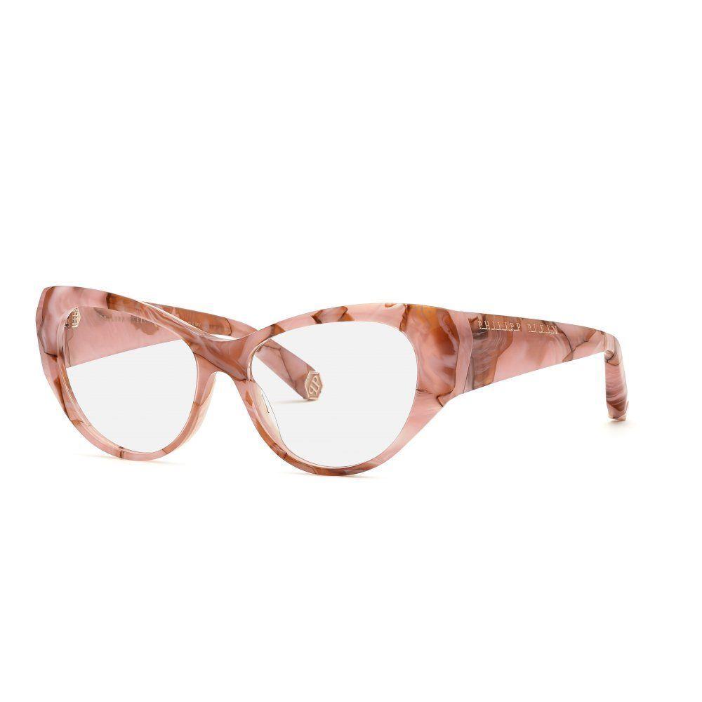 Philipp Plein VPP101-06Z8 Opal Fuxia Marbled Pink Eyeglasses