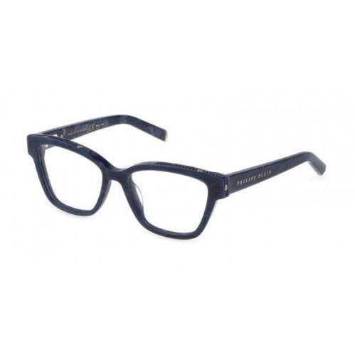 Philipp Plein VPP034S-0B35 Marbled Blue Eyeglasses