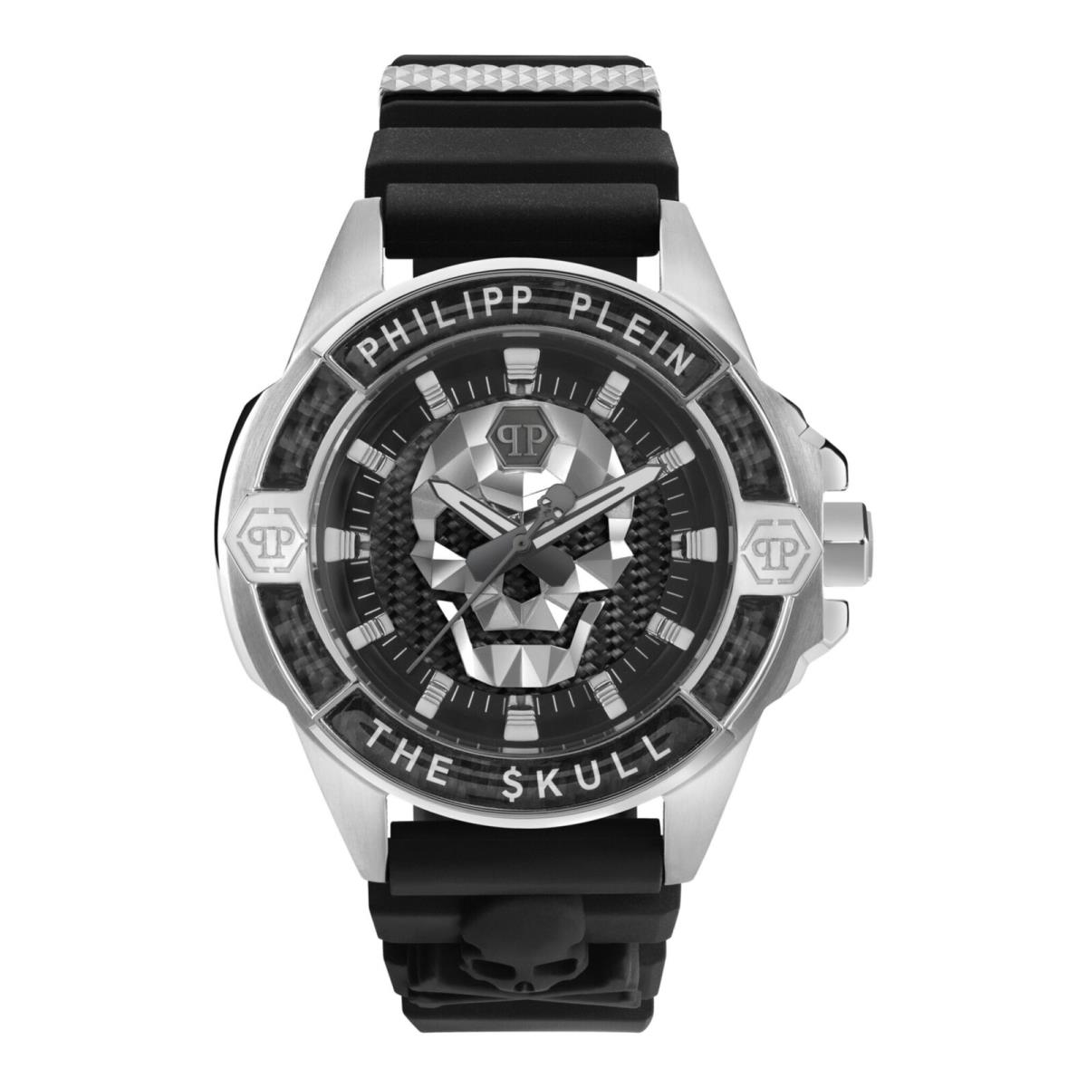 Philipp Plein Mens The $kull Stainless Steel 44mm Strap Fashion Watch