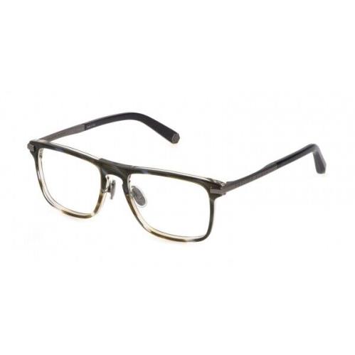 Philipp Plein VPP019M-09N3 Shiny Striped Brown Eyeglasses