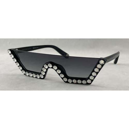 Philipp Plein Crystal Lush Sunglasses Gold with Rhinestones SPP031S 700