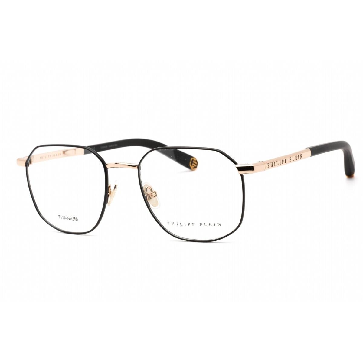 Philipp Plein VPP020M 0302 Eyeglasses Shiny Rose Gold Frame 53mm