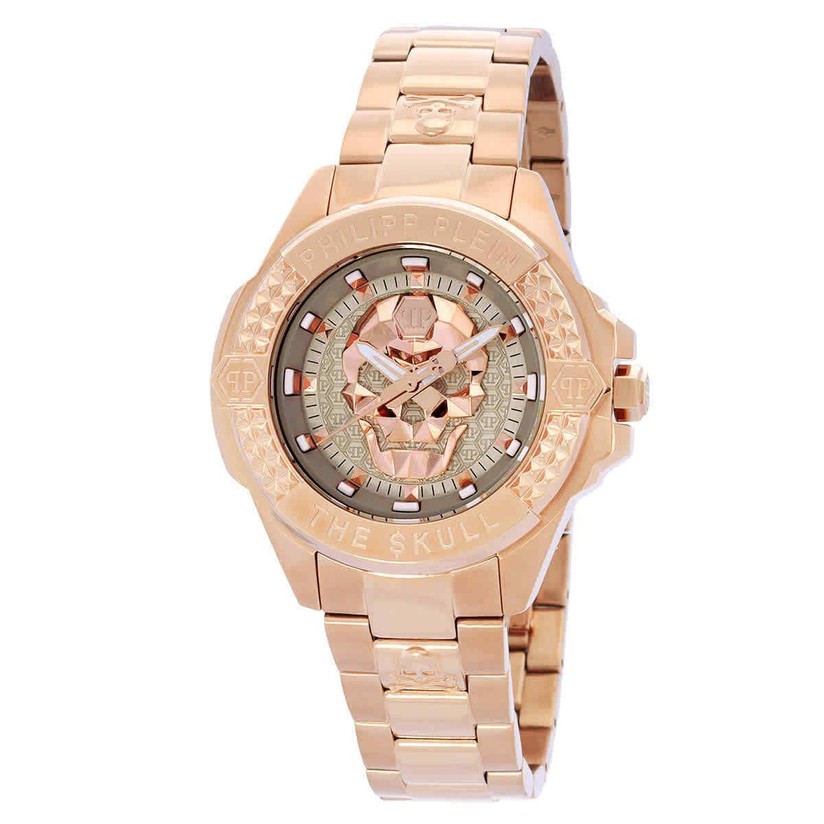 Philipp Plein The Skull Quartz Crystal Beige Dial Unisex Watch PWNAA1623