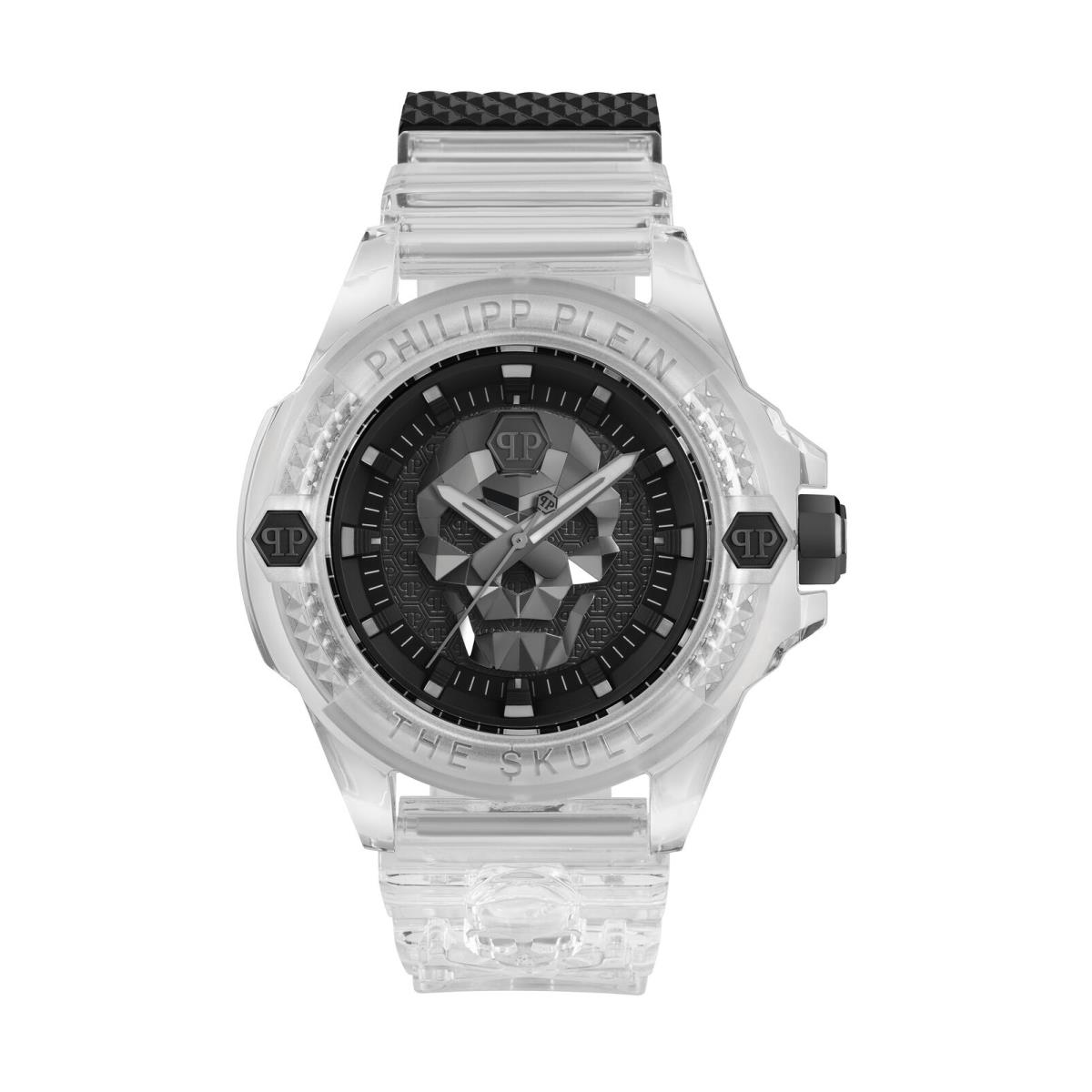 Philipp Plein Mens Transparent 45mm Strap Fashion Watch