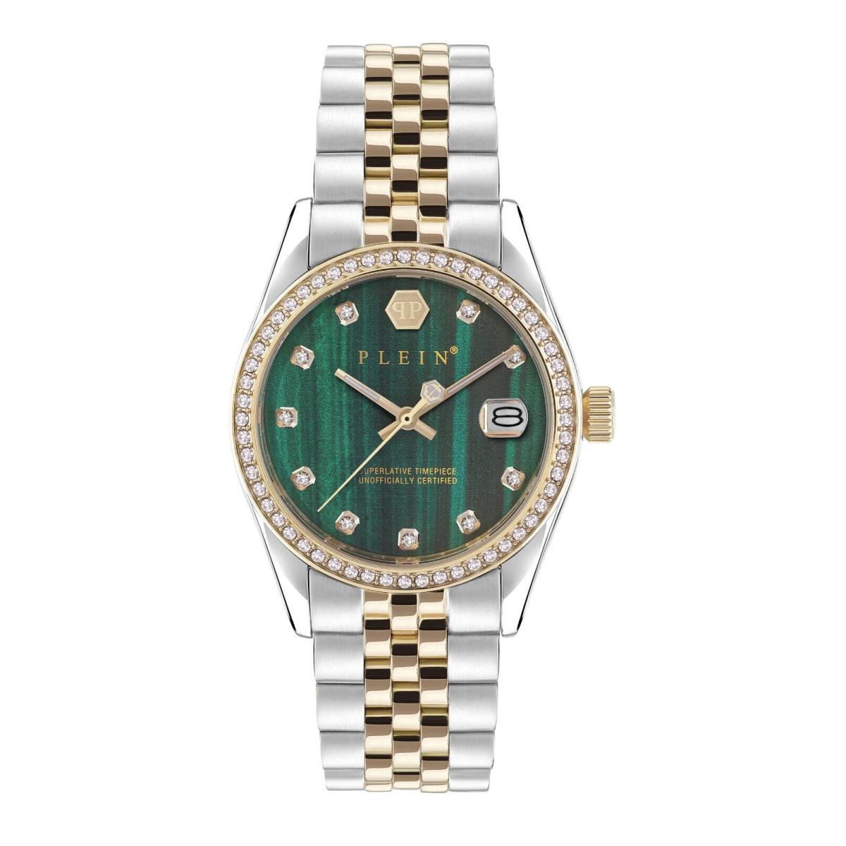 Philipp Plein Date Superlative Green Dial Quartz Women`s Watch PWYAA0523