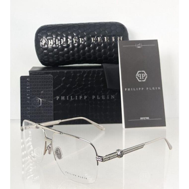 Philipp Plein Eyeglasses Vpp 063 Col 0700 Silver VP063 Frame