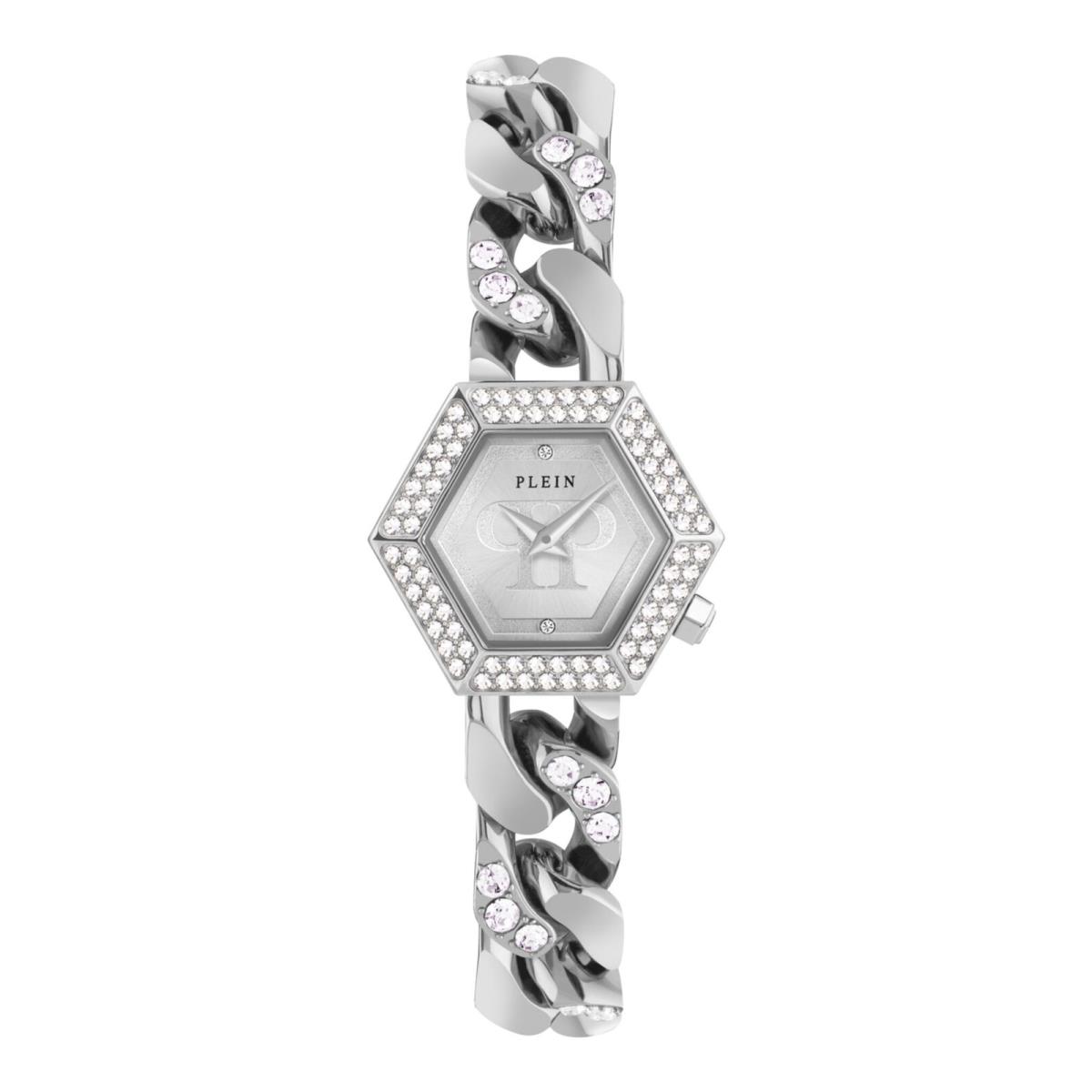 Philipp Plein Womens The Hexagon Stainless Steel 28mm Bracelet Fashion Watch