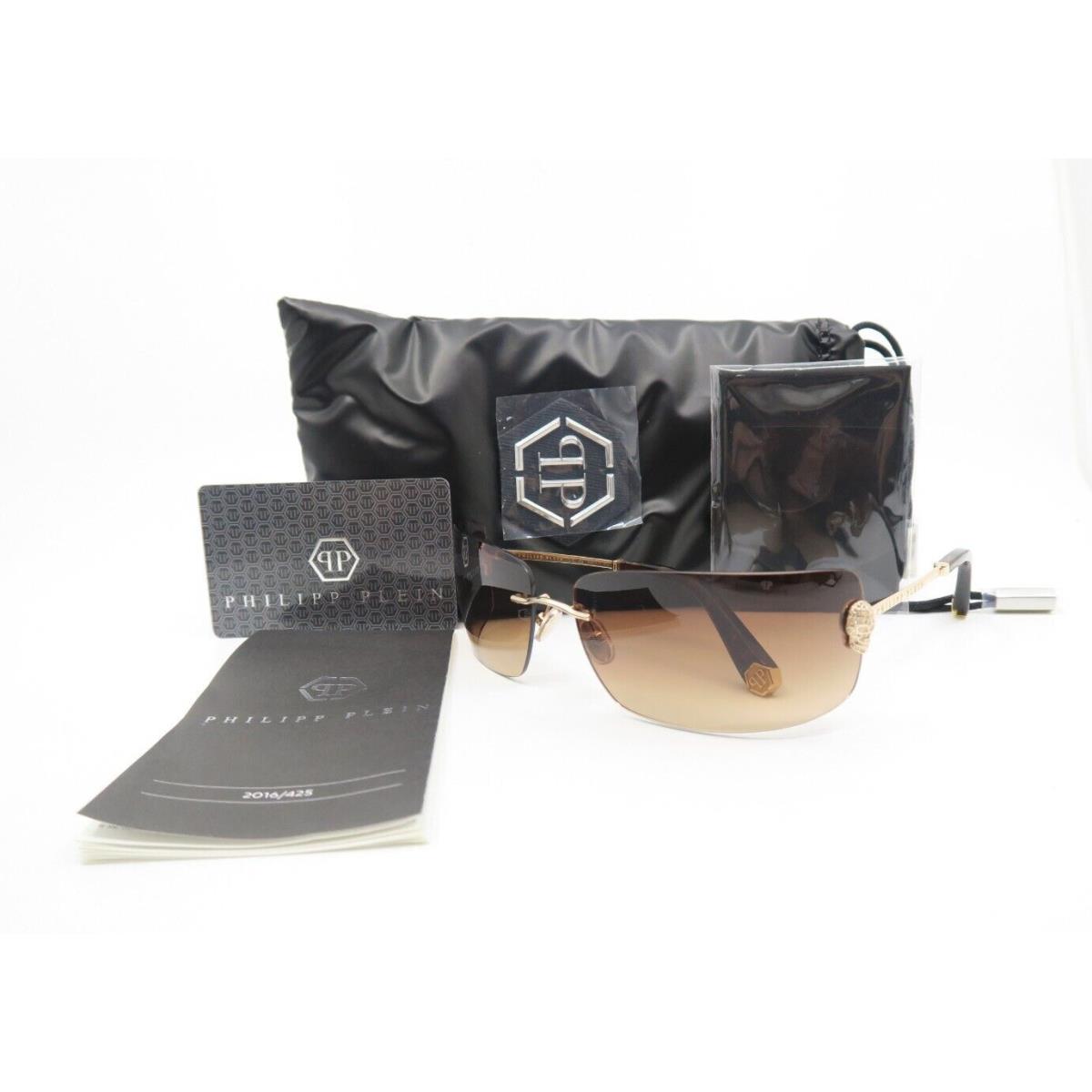 Philipp Plein SPP027S Col 300Y 95mm Gold/brown Gradient Unisex Sunglasses