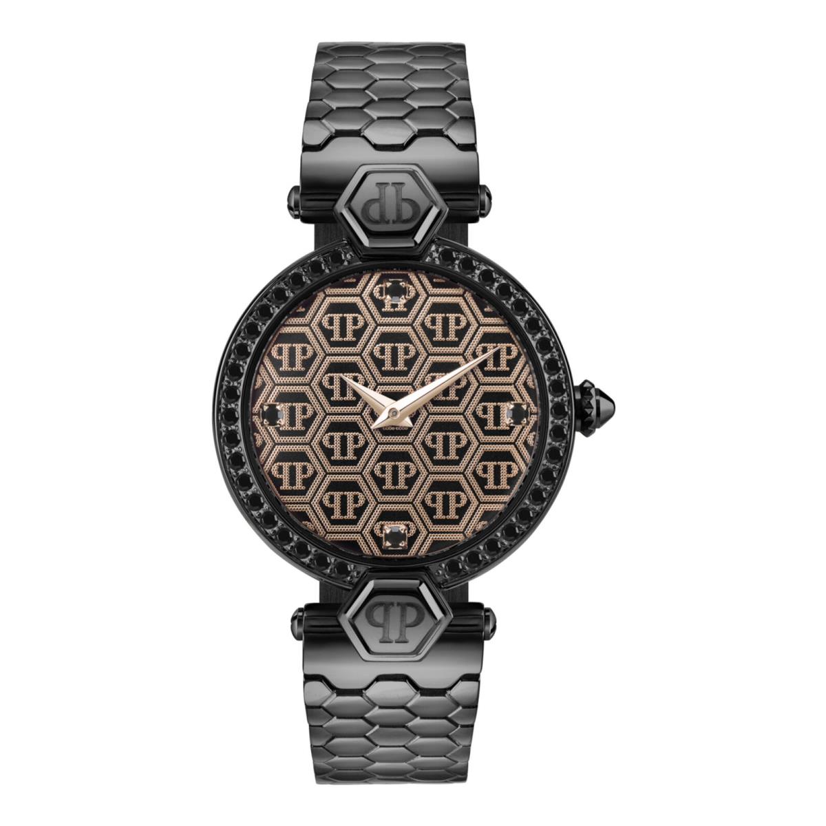 Philipp Plein Womens Plein Couture IP Black 32mm Bracelet Fashion Watch