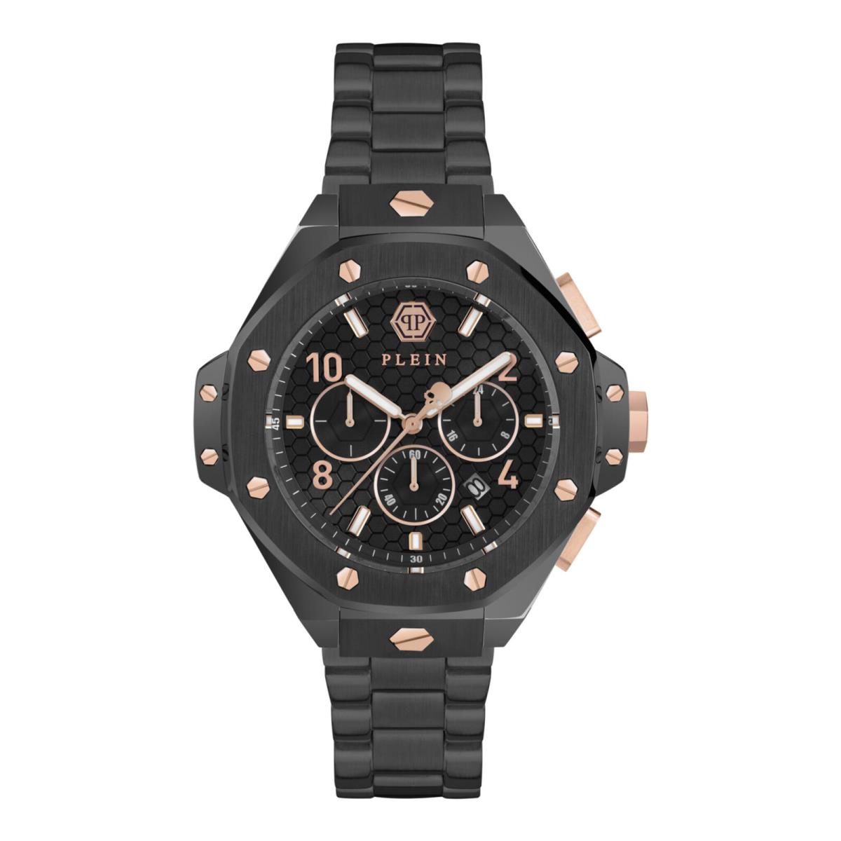 Philipp Plein Mens Black 46mm Bracelet Fashion Watch