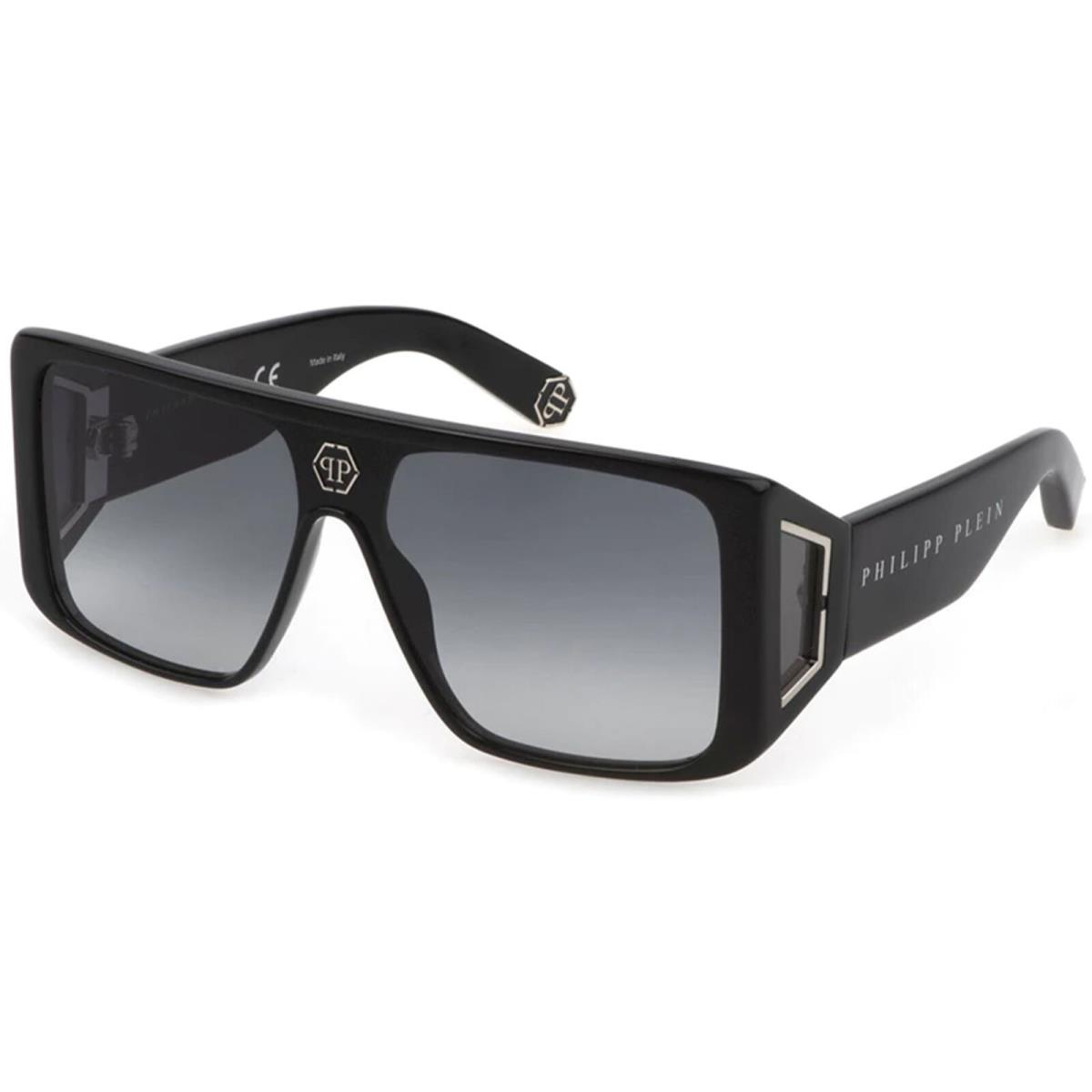 Philipp Plein Revolution Rome Men`s Black Shield Sunglasses SPP014V990700 Italy