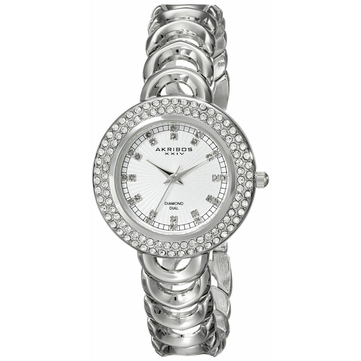 Akribos Xxiv Women`s AK804SS Metal Watch with Link Bracelet