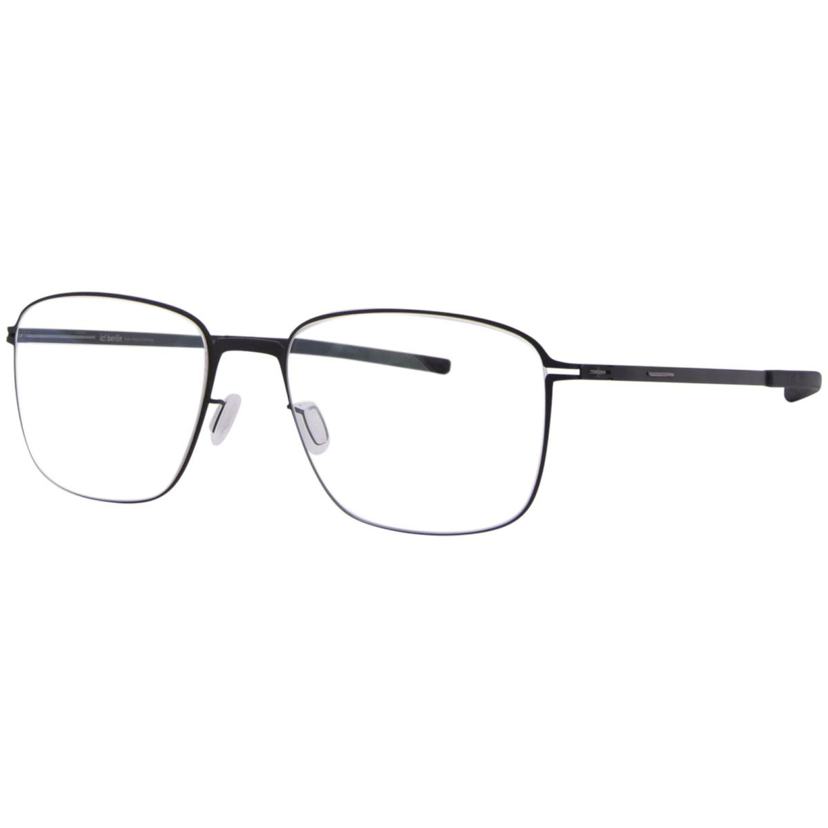 Ic Berlin Vento Eyeglasses Men`s Black Full Rim Rectangle Shape 54mm