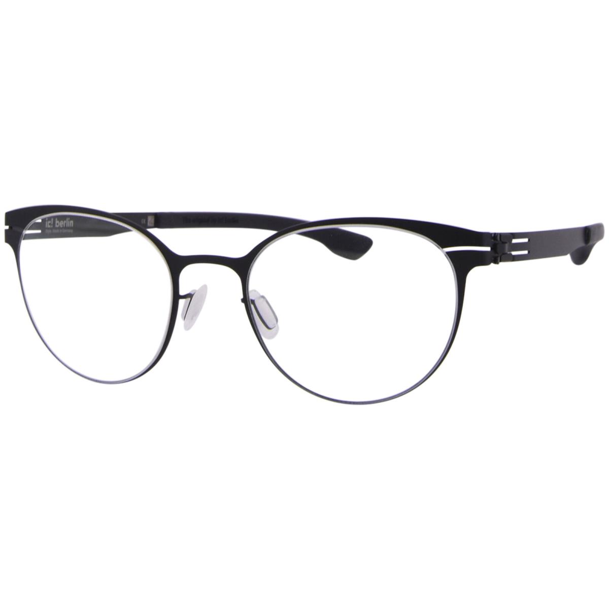 Ic Berlin Melody Eyeglasses Black Full Rim Cat Eye 46mm