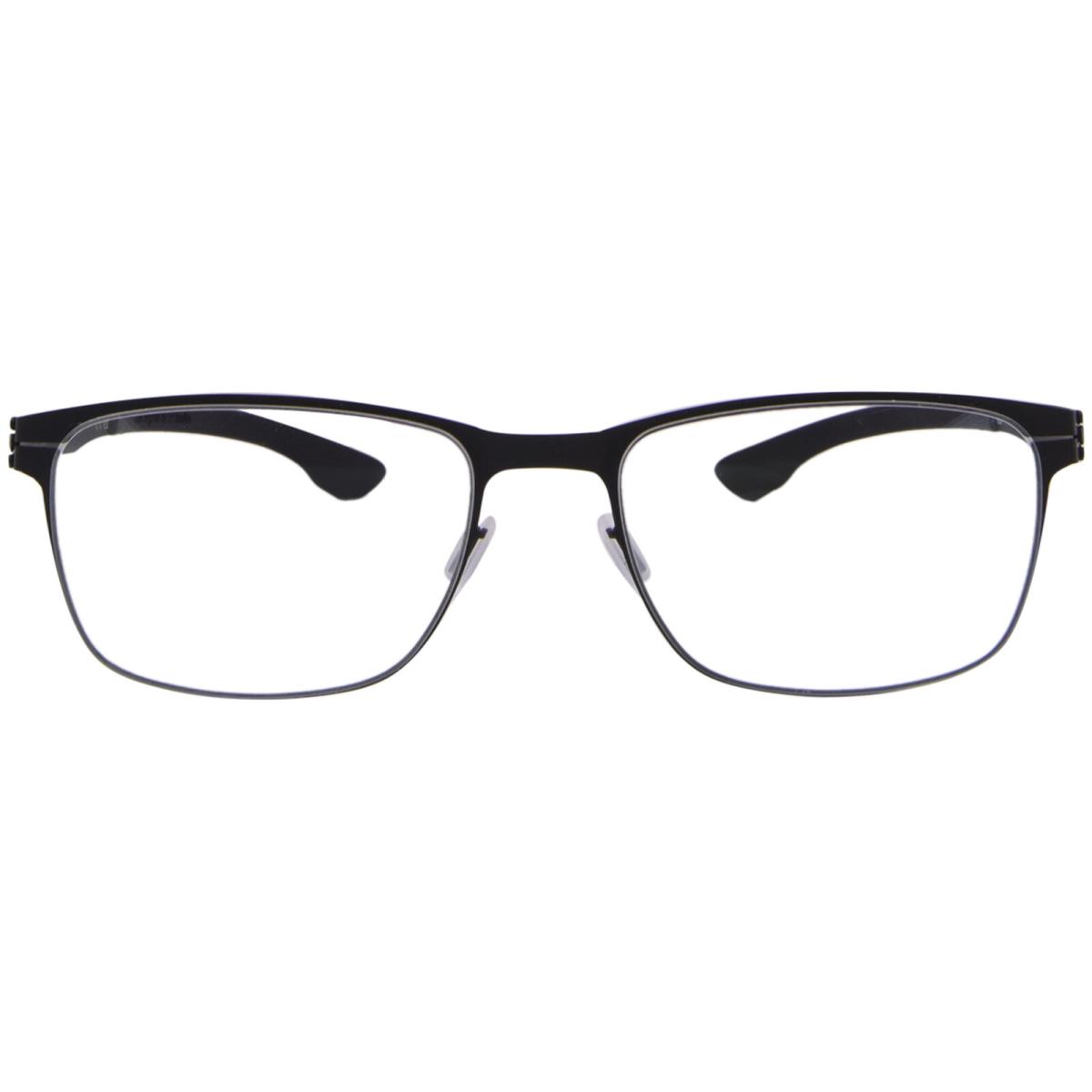 Ic Berlin Dennis-n Eyeglasses Men`s Black Full Rim Rectangle Shape 53mm