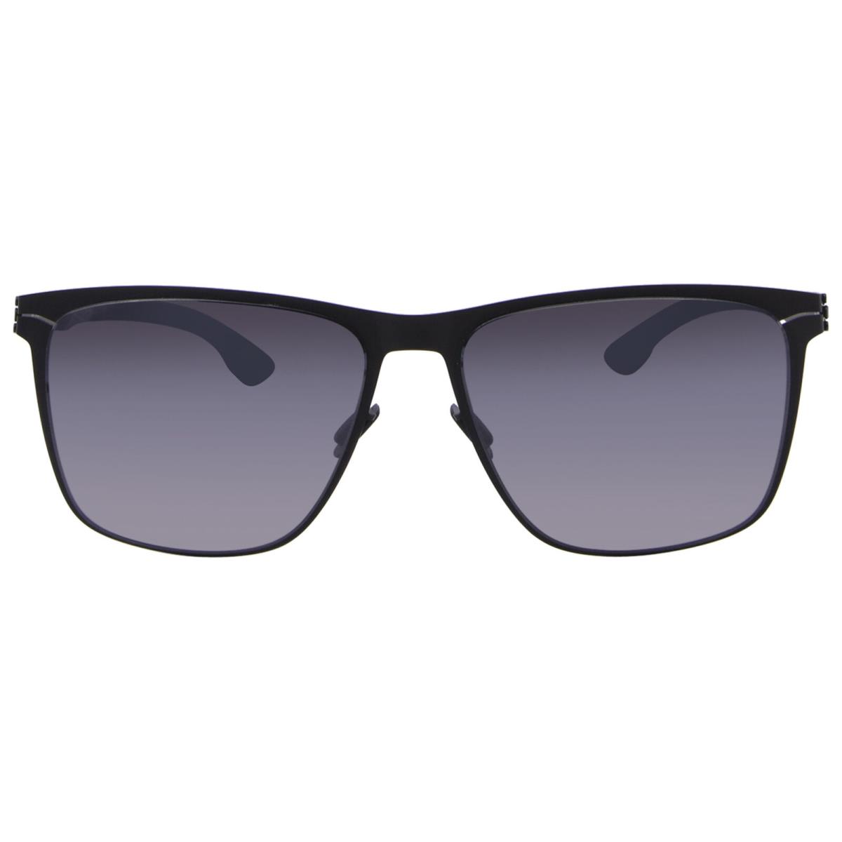 Ic Berlin Charlie Sunglasses Black/grey/black Gradient Square Shape 57mm