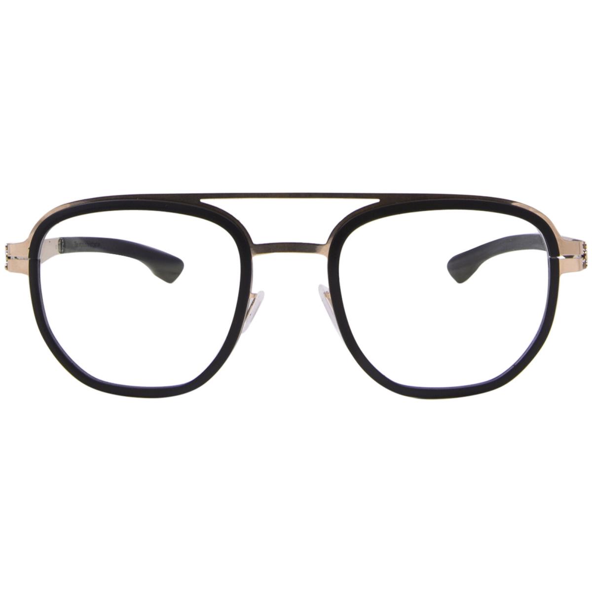 Ic Berlin Osmium Eyeglasses Men`s Rose Gold/black Full Rim Square Shape 51mm