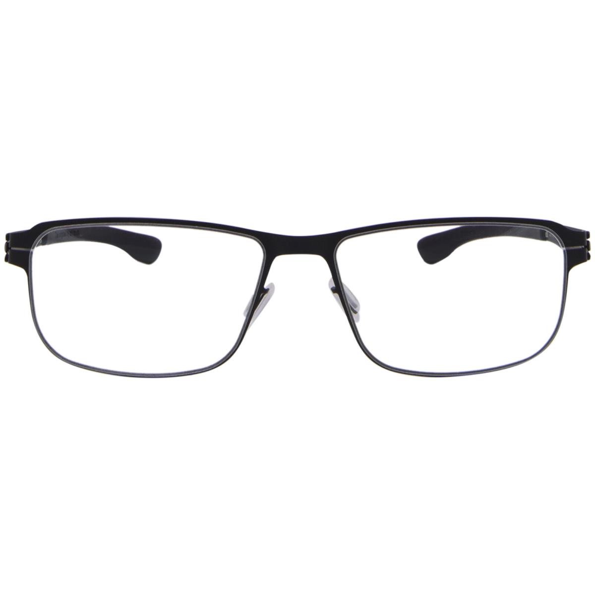 Ic Berlin Andrew-p Eyeglasses Men`s Black Full Rim Rectangle Shape 53mm