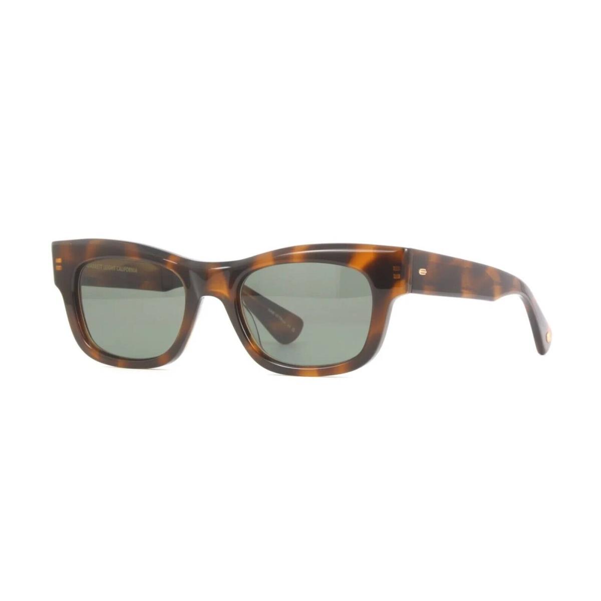 Garrett Leight Woz Sun Spotted Brown Shelle/G-15 Green SPBRNSH/G15 Sunglasses - Frame: Spotted Brown Shelle, Lens: G-15 Green