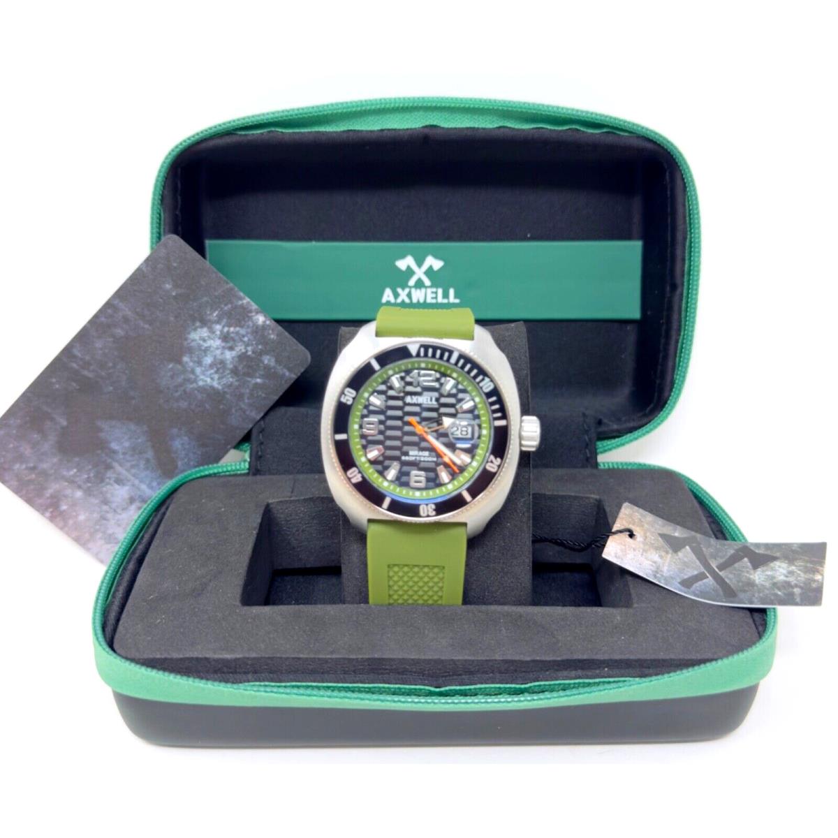 Axwell Mirage Strap Watch W/date - Green