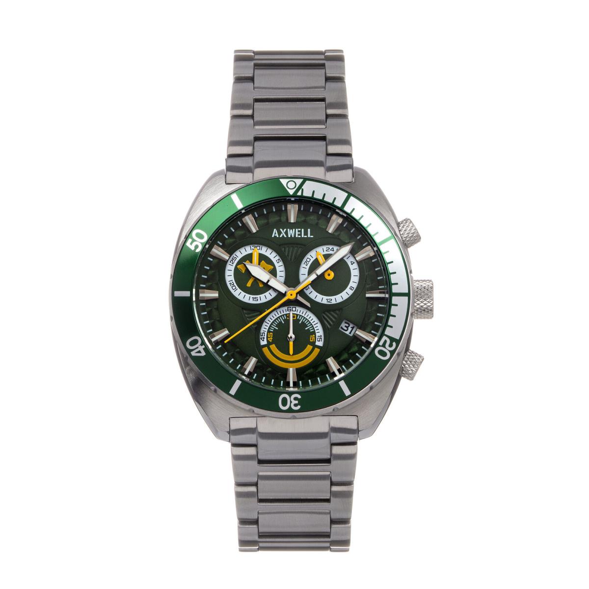 Axwell Minister Chronograph Bracelet Watch W/date - Green