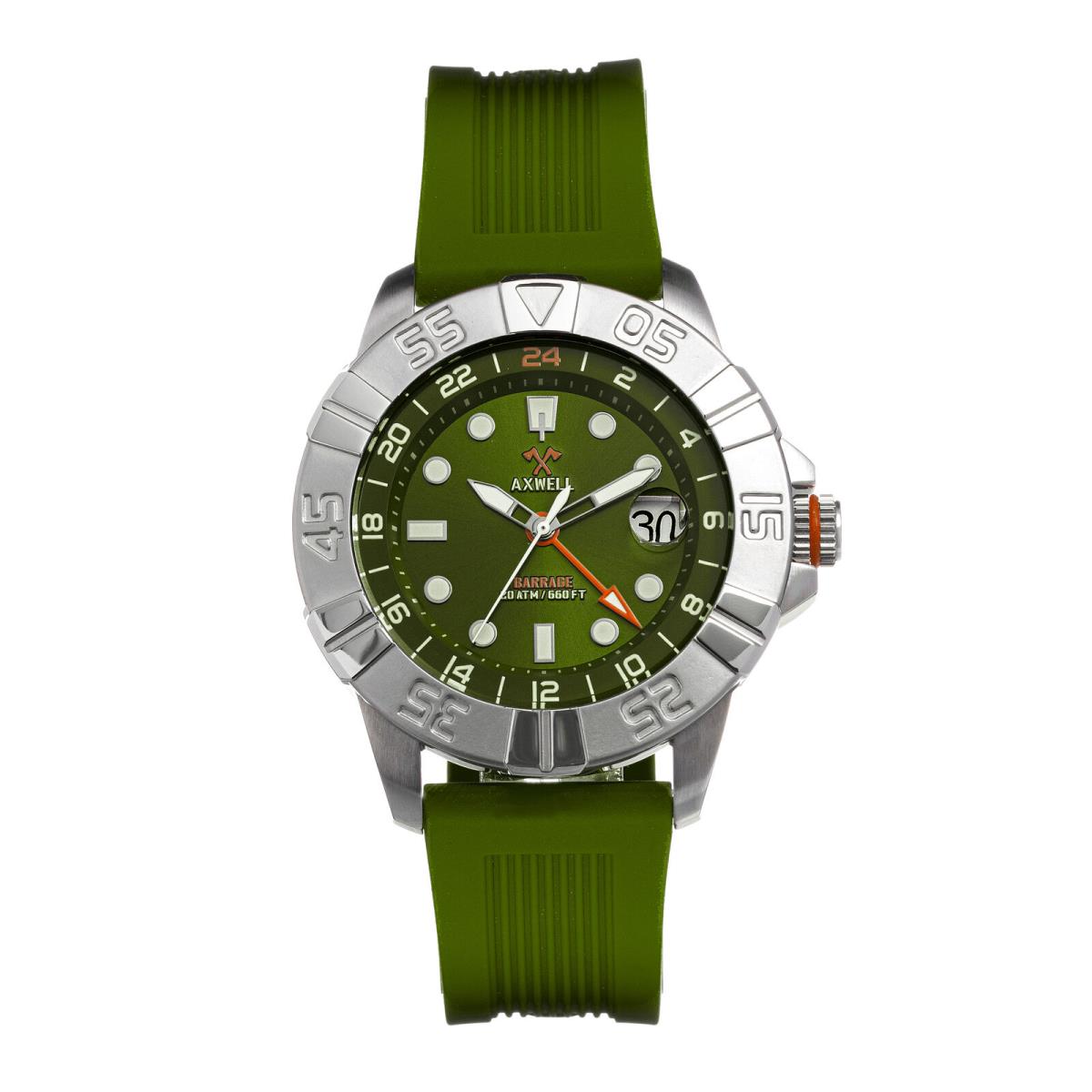 Axwell Barrage Strap Watch W/date - Green