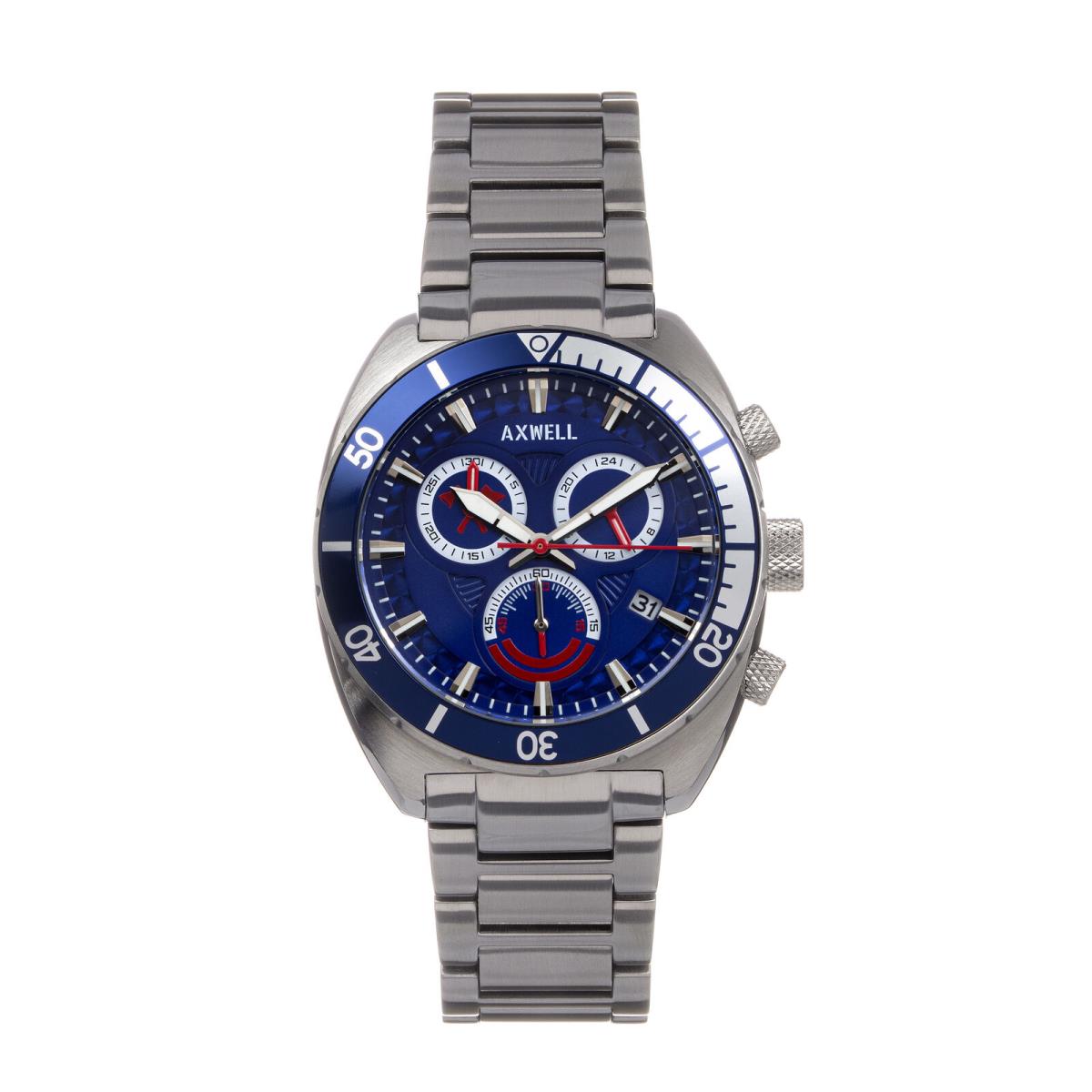 Axwell Minister Chronograph Bracelet Watch W/date - Blue