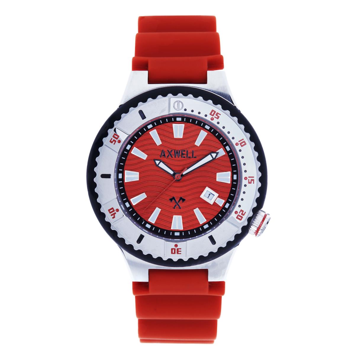 Axwell Summit Strap Watch W/date - Red