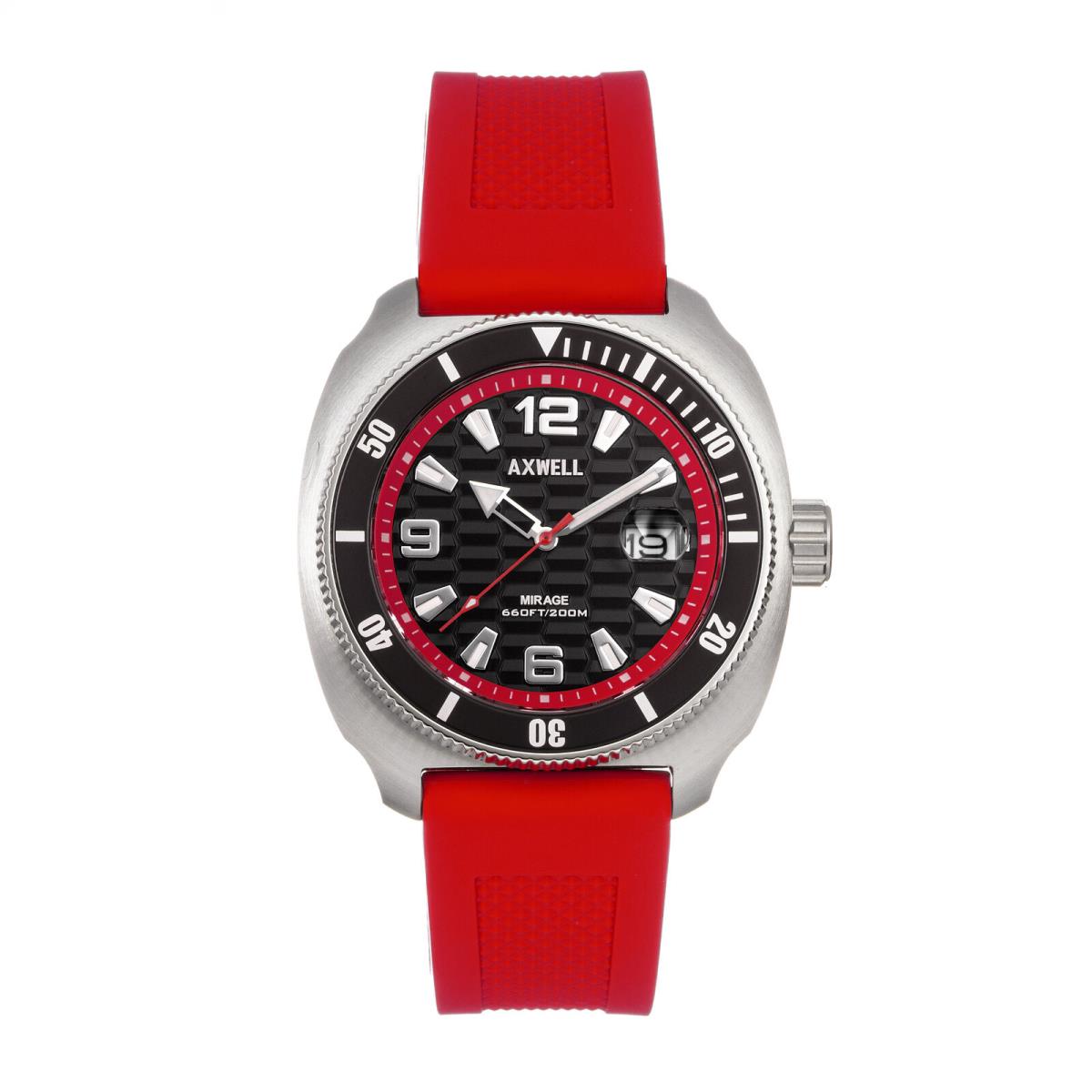 Axwell Mirage Strap Watch W/date - Red