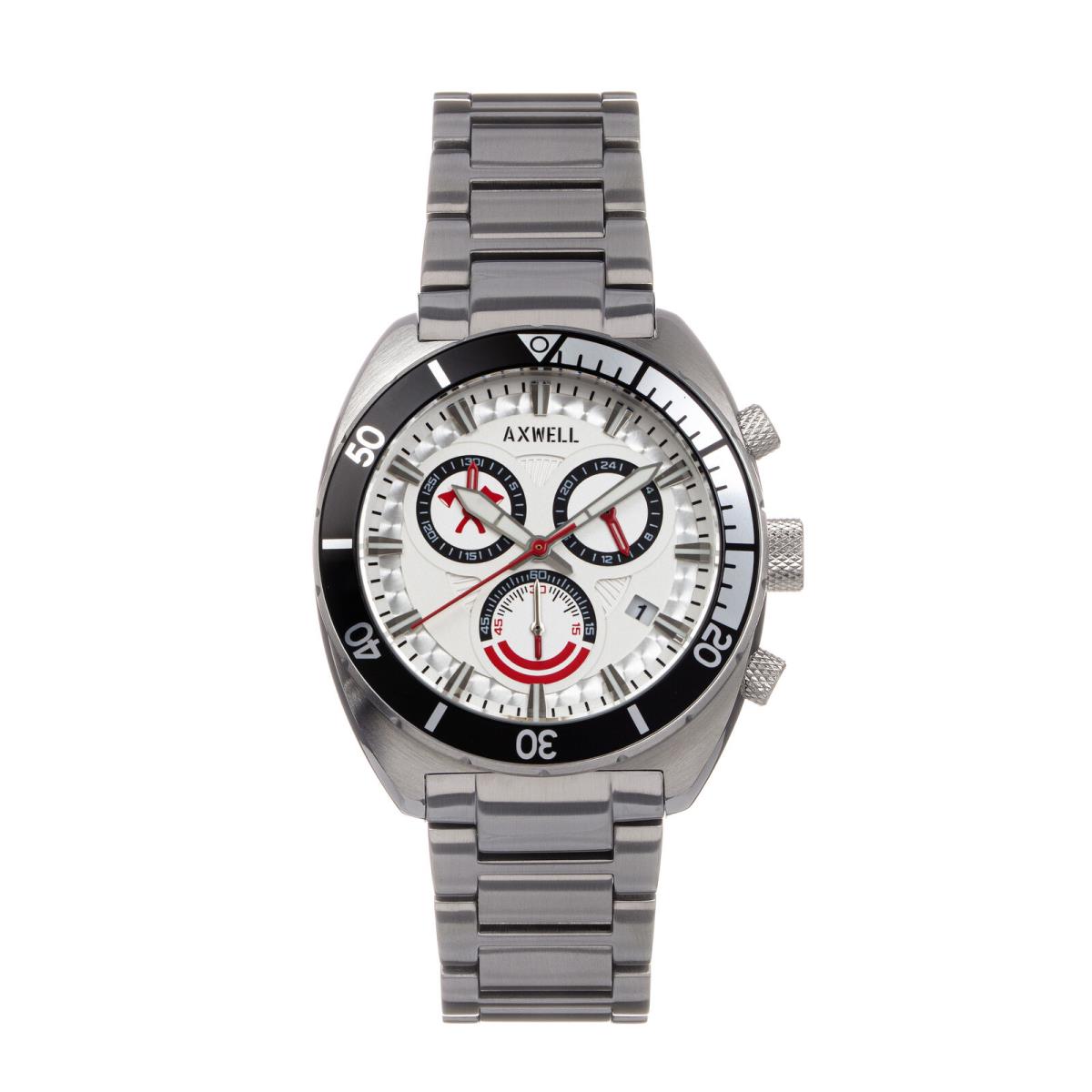 Axwell Minister Chronograph Bracelet Watch W/date - White/black