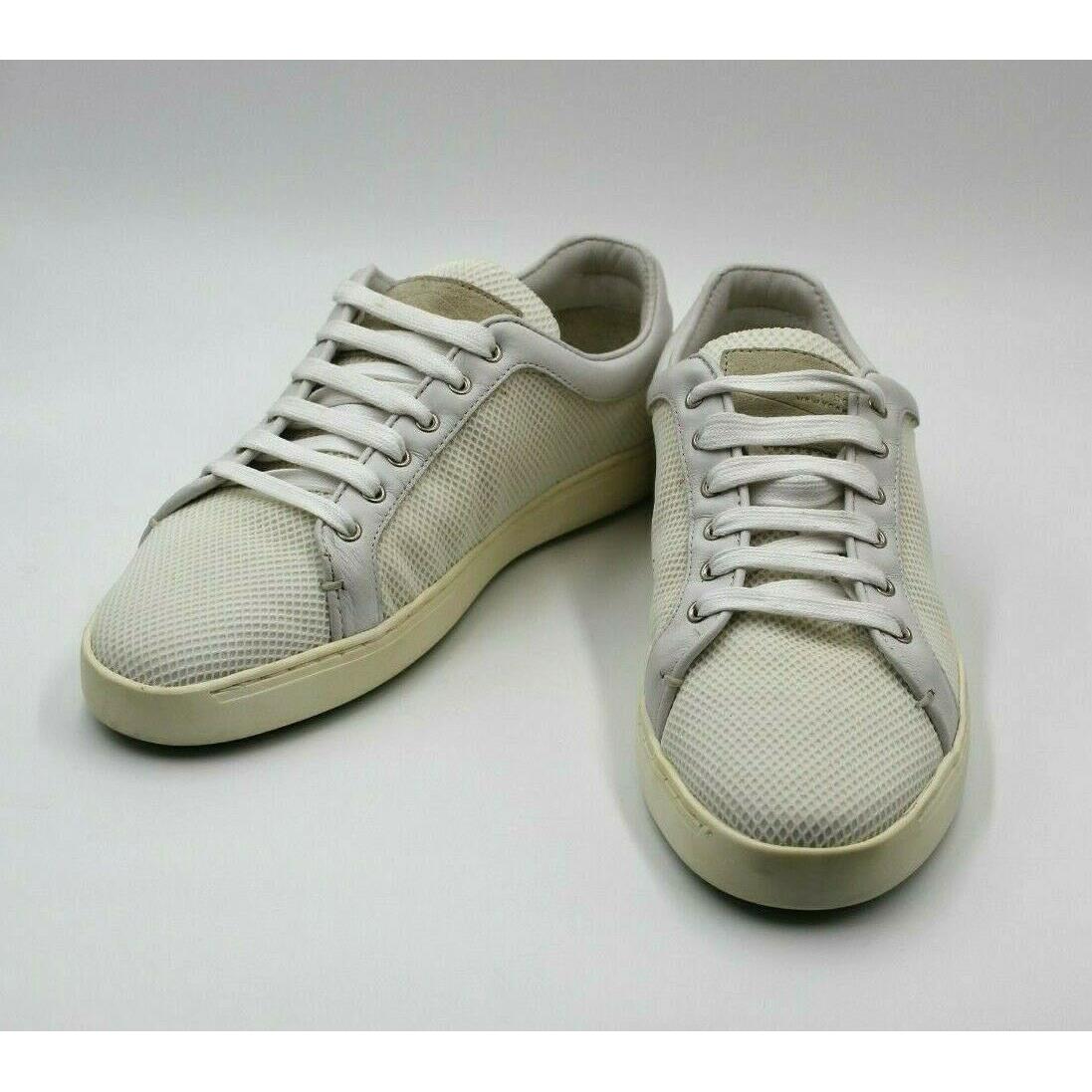 Rag Bone Women`s Low Top Kent Lace Up White Leather and Mesh Sneakers