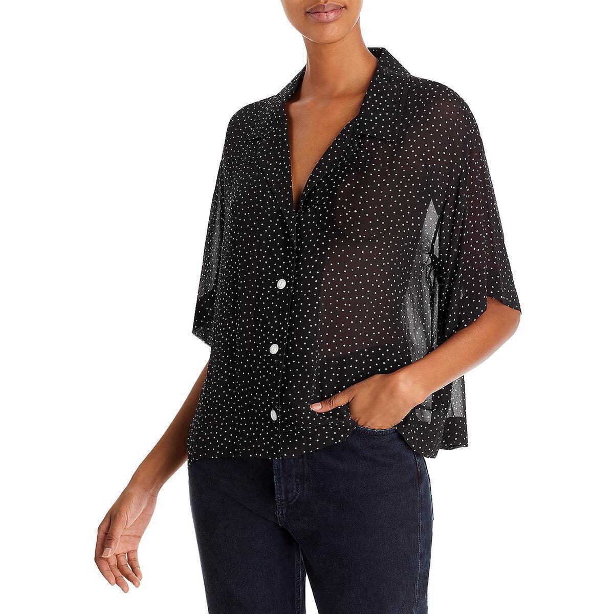 Rag Bone Reed Semi Sheer Polka Dot Shirt 5B 2026