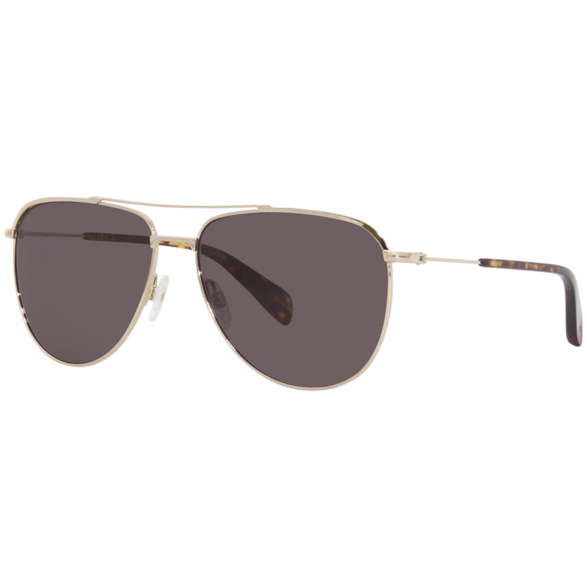 Rag Bone RNB1050/G/S 3YGIR Sunglasses Women`s Light Gold/grey Lens Pilot 59mm