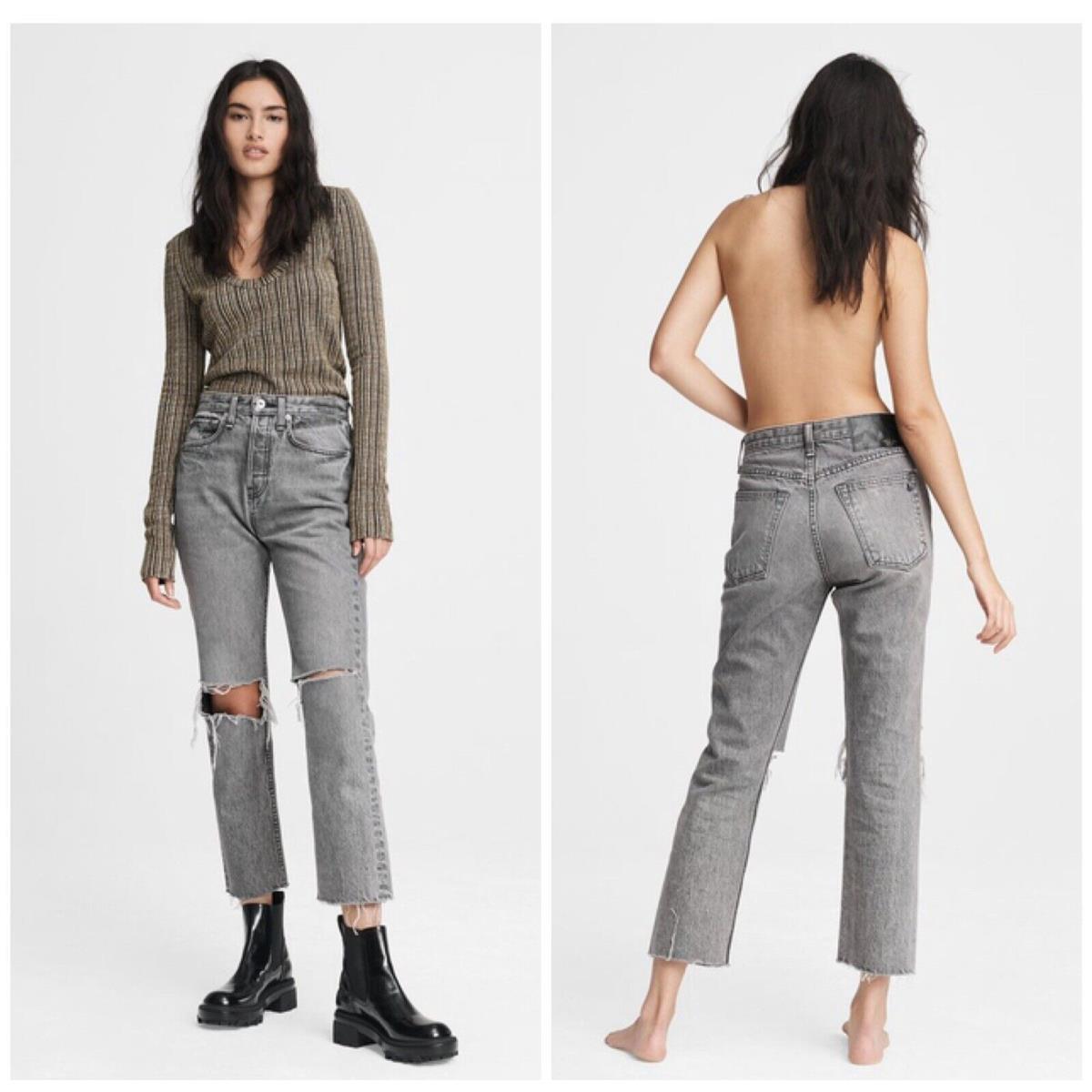 Rag Bone Maya High Rise Ankle Slim Jeans In Zeus Size: 25