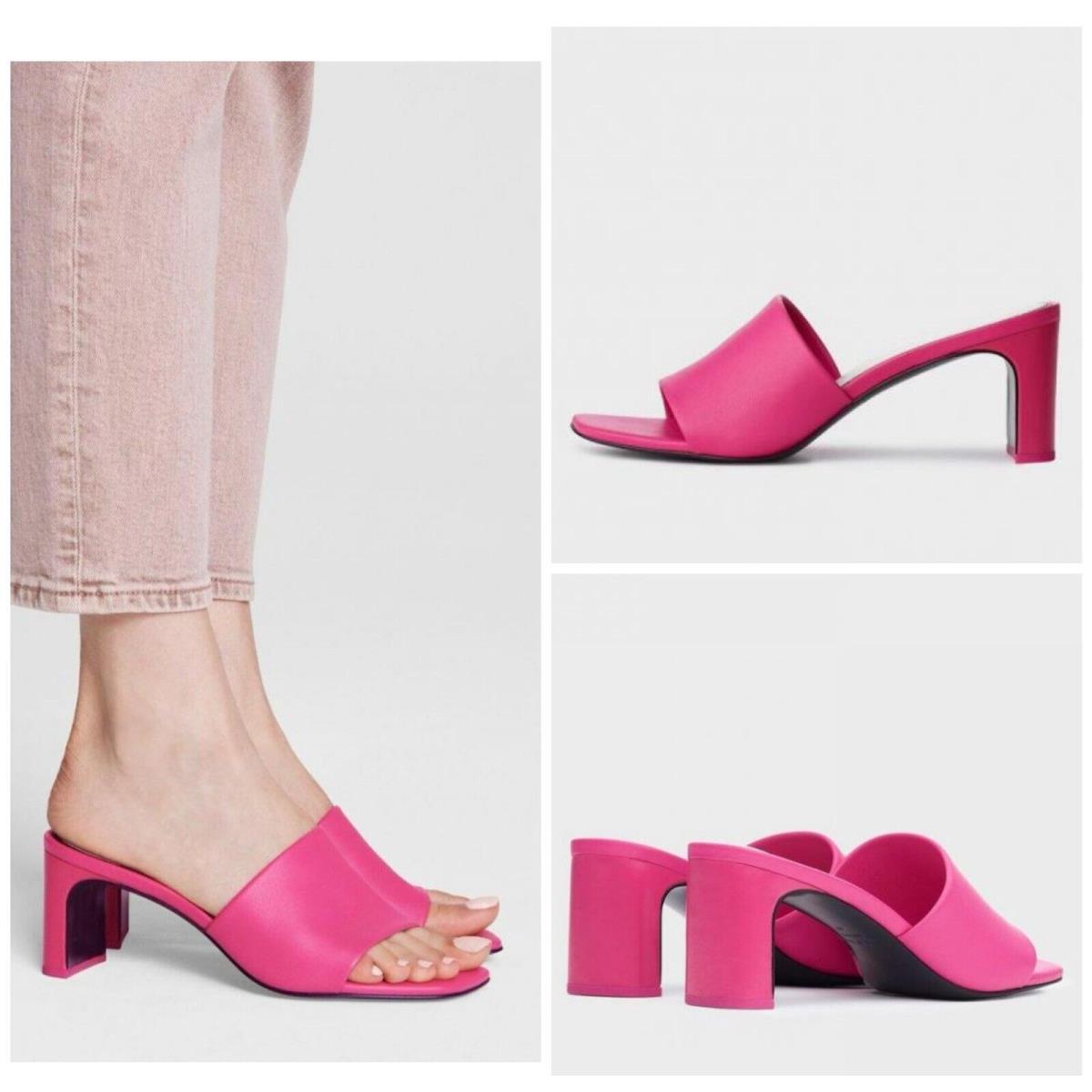 Rag Bone Emma Heel Leather Sandal In Paradise Pink Size: 38 US 8