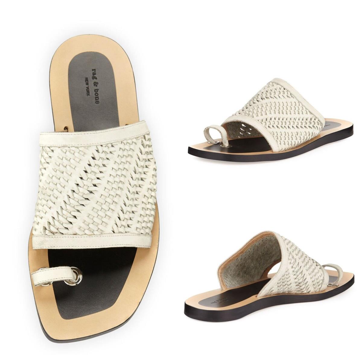 Rag Bone Ava Slip On Sandal In Ivory Woven Size: 35 US 5