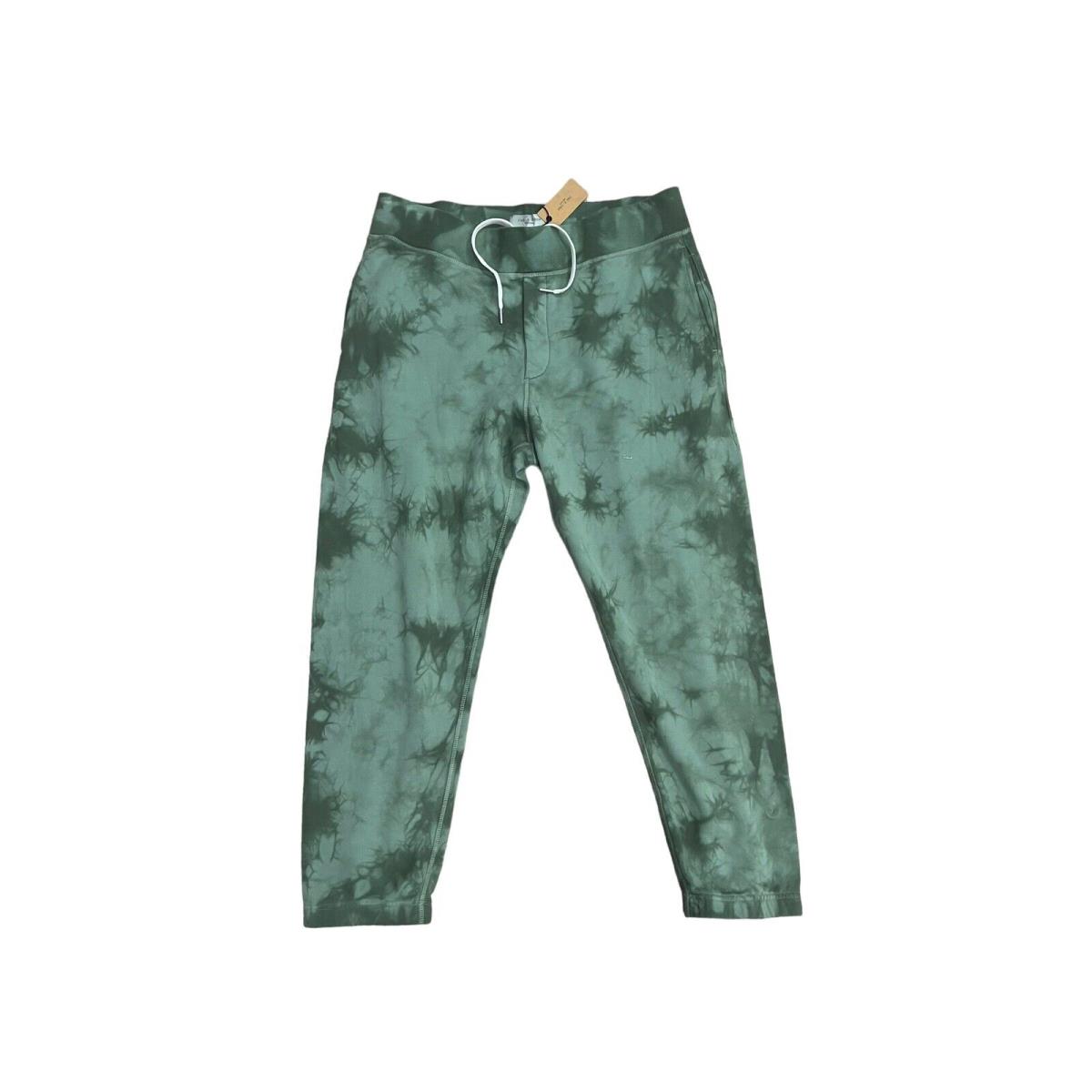 Rag Bone Skinny Fit Men`s City Tie Dye Sweatpants Joggers Size XL - Leaf Green