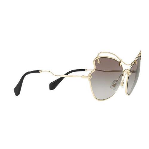 Miu Miu MU56RS ZVN0A7 Cat Eye Sunglasses Pale Gold / Grey Gradient