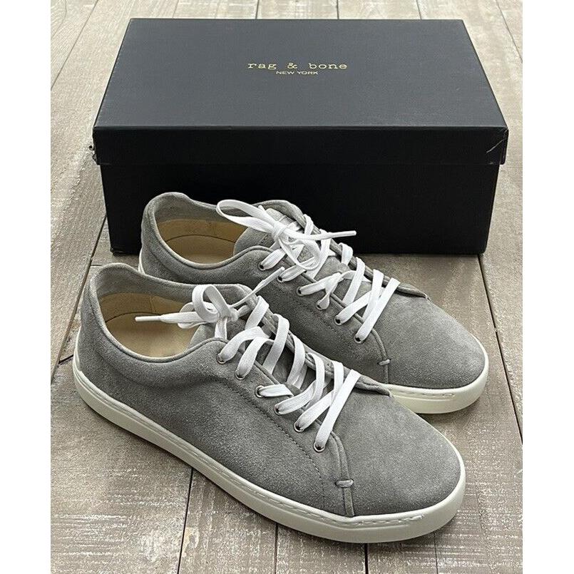 Rag Bone Kent Lace Up Low Sneakers In Grey Size: 37.5 US 7.5