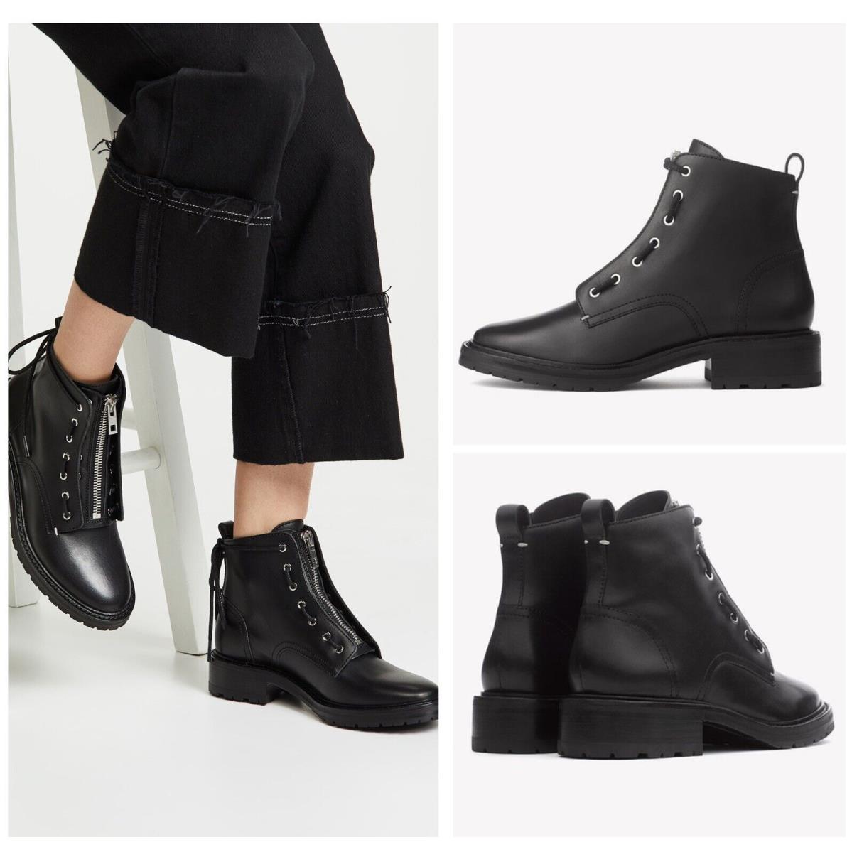 Rag Bone Cannon Leather Boots In Black Size: 36 US 6