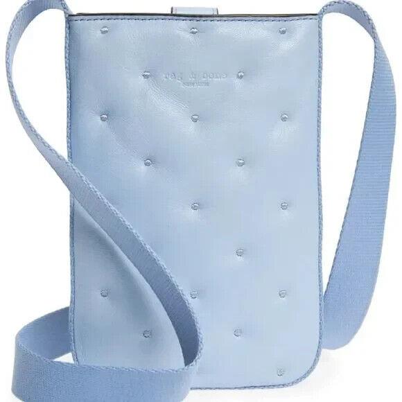 Rag Bone Riser Light Blue Leather Crossbody Phone Pouch