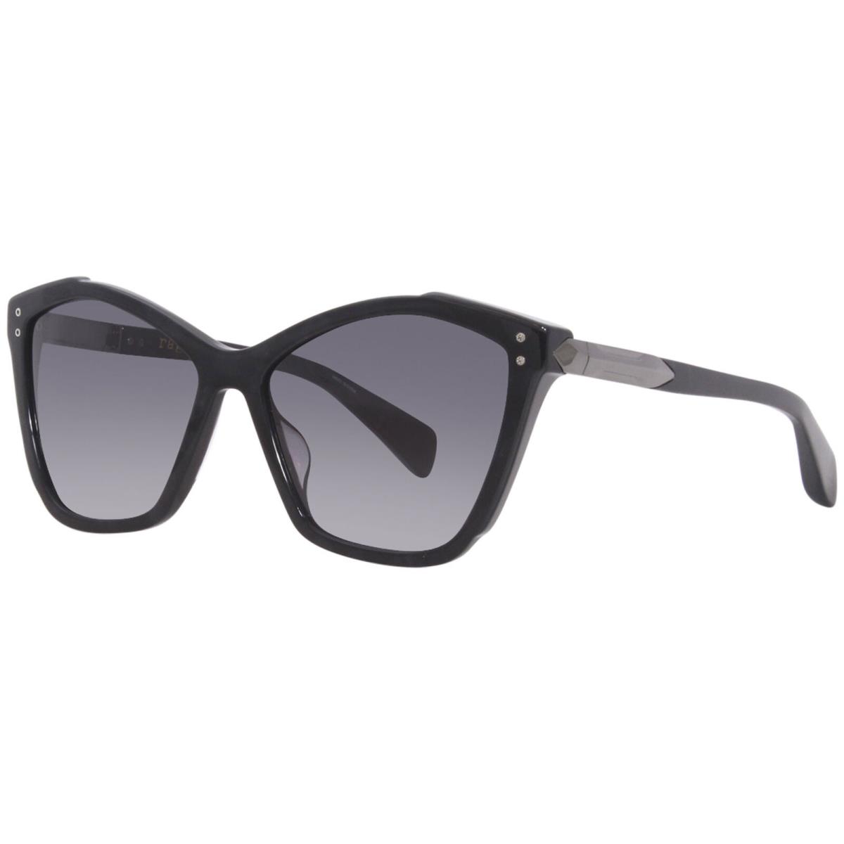 Rag Bone RNB1045/G/S 6FQ9O Sunglasses Women`s Black/pearl/grey Gradient 57mm - Frame: Black, Lens: Gray