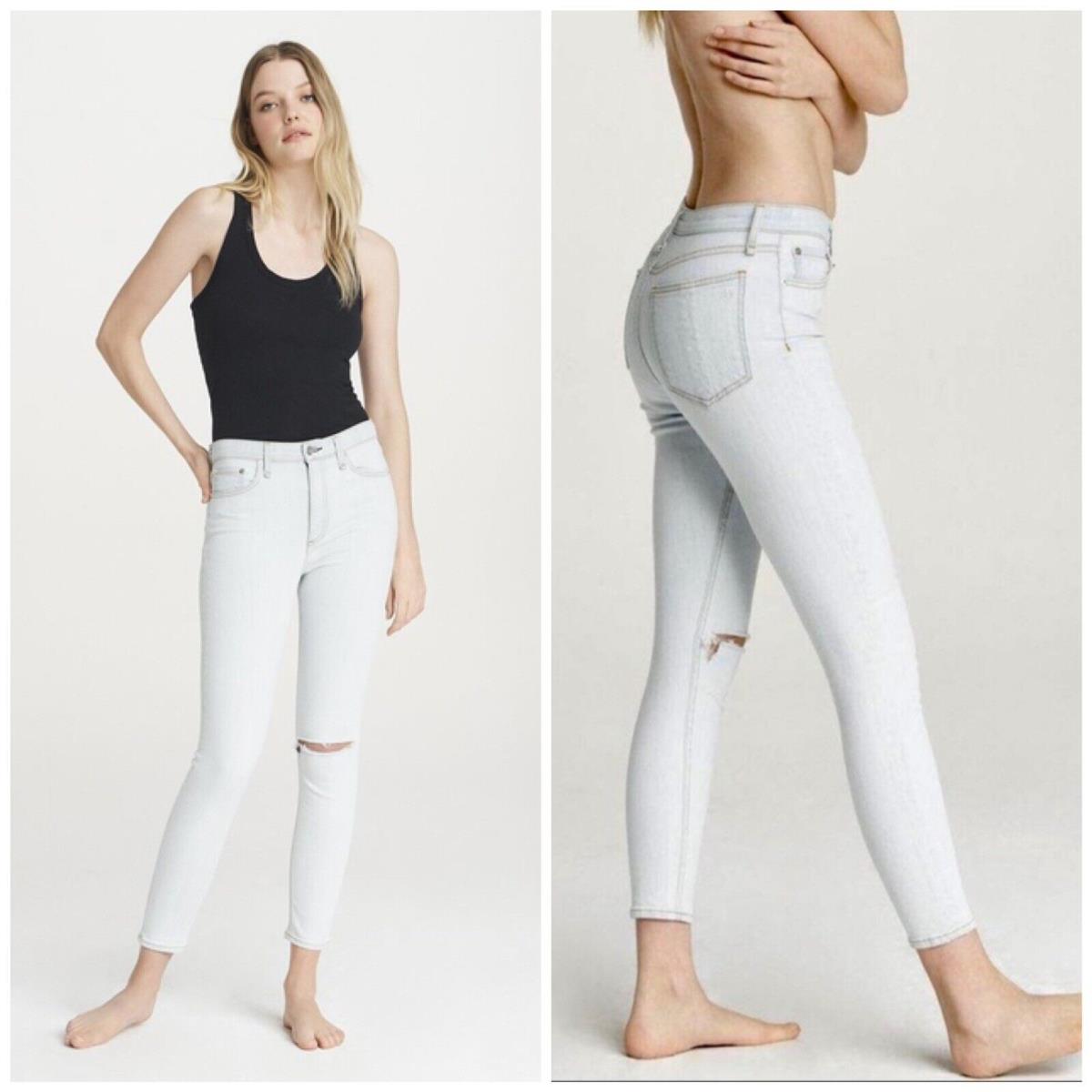 Rag Bone Nina High Rise Ankle Skinny Jeans In Lake District Size:29