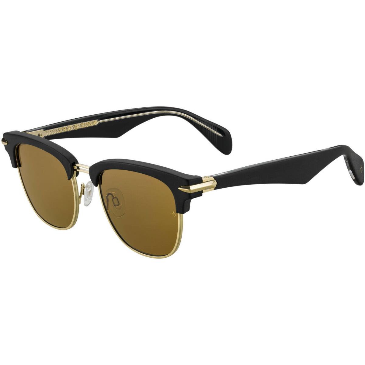 Rag Bone Rnb 5007/S-2M2/70 Matte Black Gold Unisex Sunglasses