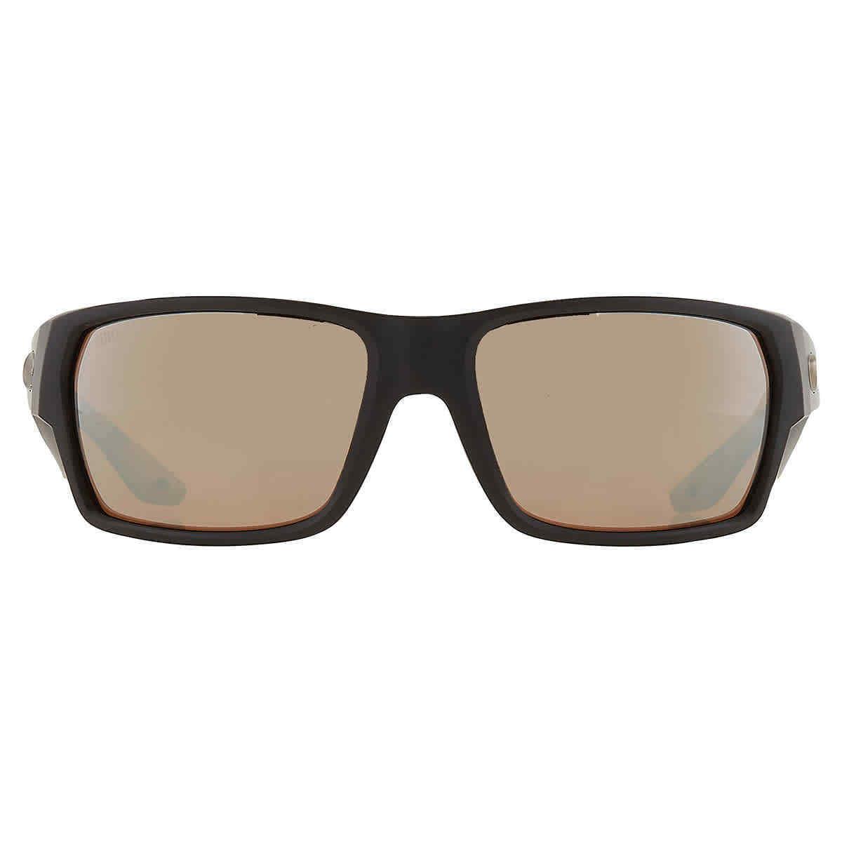 Costa Del Mar Tailfin Copper Silver Mirror Polarized Men`s Sunglasses 6S9113 60 - Frame: Black, Lens: Multi