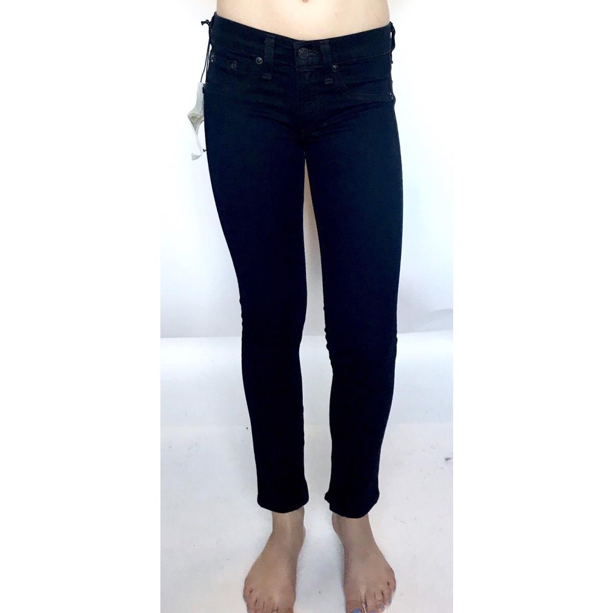 Rag Bone Midnight Black Zipper Capri Jeans. Size 23 Retail Price