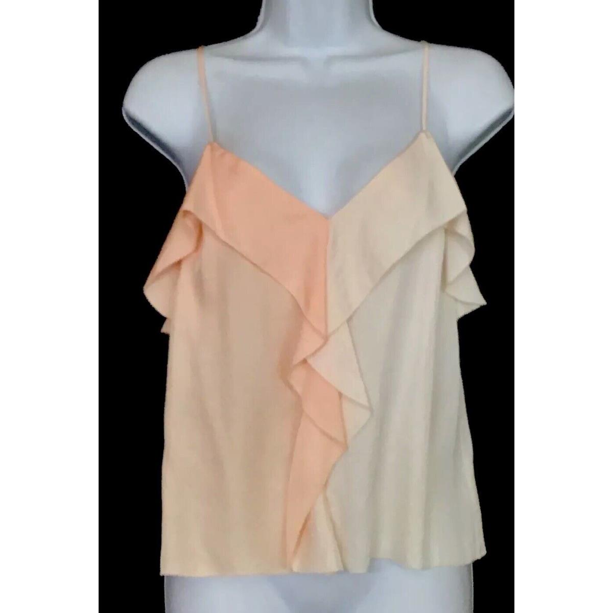 Rag and Bone Camisole Posta Top Bright Peach Two-tone Size S