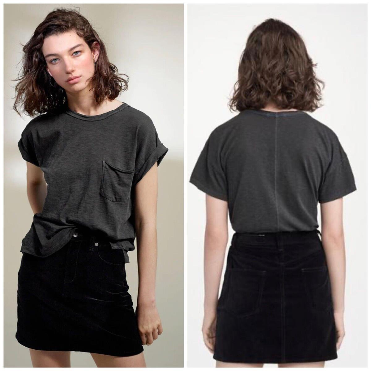 Rag Bone Dive Black Velvet Skirt Size: 27