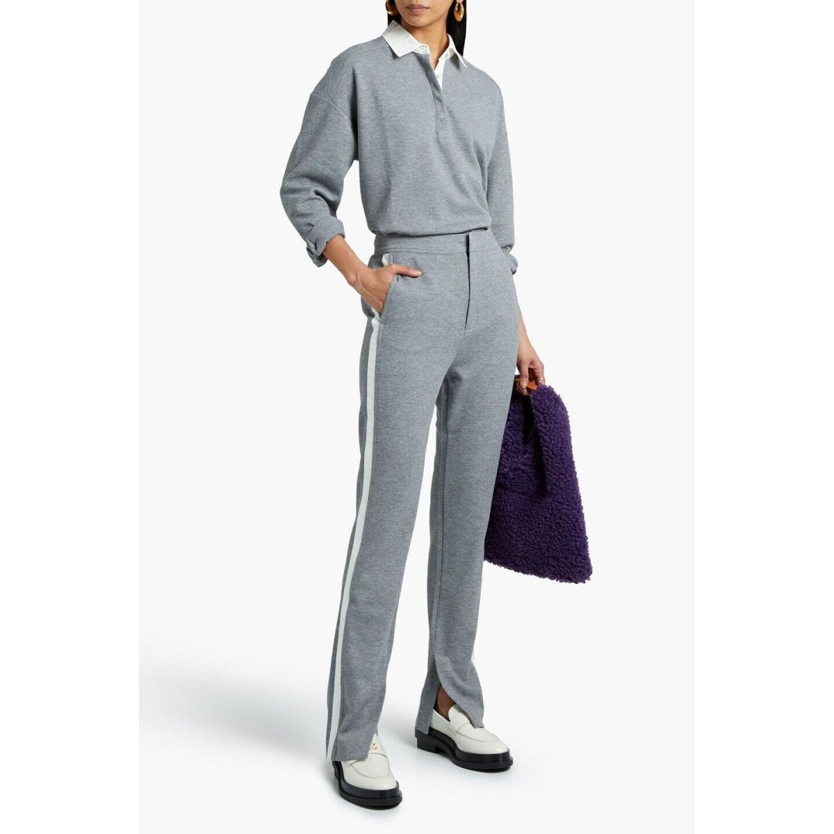 Rag Bone Joan Slit Hem Slim Fit Jersey Track Pants In Heather Grey M