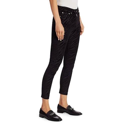 Rag Bone Black Women`s Nina Zebra-stripe Skinny Ankle Jeans US Size 26 ...